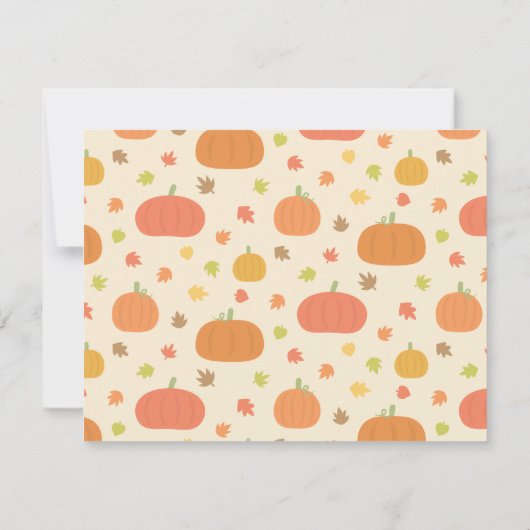 Pumpkin Patch Kinderen Birthday Party Invitations Kaart (Achterkant)