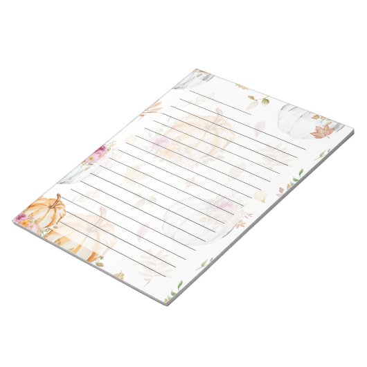 Pumpkin Patch Letter Notepad – Autumn Stationery  Notitieblok (Schuin)