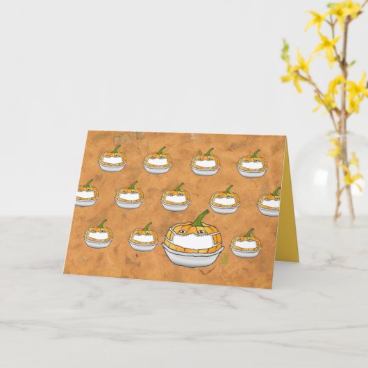 Pumpkin Patch Mask Thanksgiving Kaart (Gele Bloem)