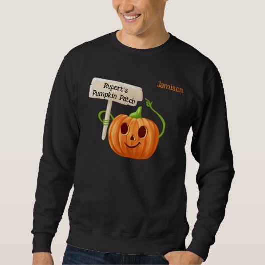 Pumpkin Patch Medewerker Personaliseer Naam Trui (Voorkant)
