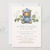 Pumpkin Patch Minimalist Boy Baby shower Kaart (Voorkant)