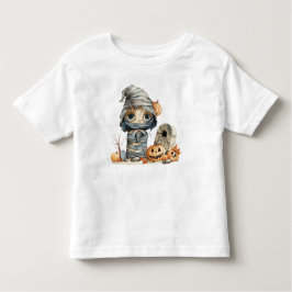 Pumpkin Patch Mummy - Halloween Whimsy in Wraps Kinder Shirts