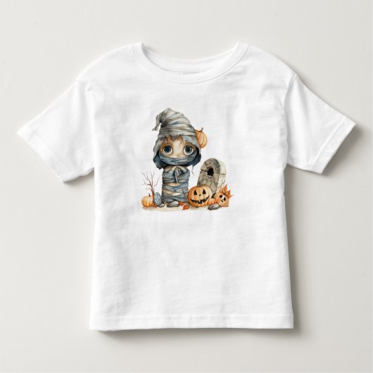 Pumpkin Patch Mummy - Halloween Whimsy in Wraps Kinder Shirts (Voorkant)