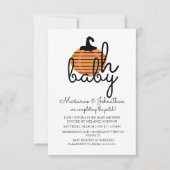Pumpkin Patch Oh Baby pompoenen Baby shower Kaart (Voorkant)