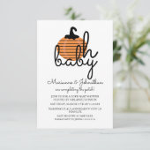 Pumpkin Patch Oh Baby pompoenen Baby shower Kaart (Staand voorkant)