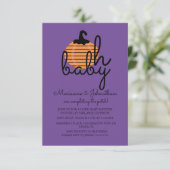 Pumpkin Patch Oh Baby pompoenen Baby shower Kaart (Staand voorkant)
