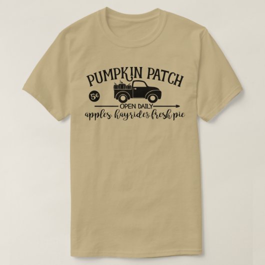 Pumpkin Patch Open Daily Hallo Pumpkin Truck Herfs T-shirt (Design voorkant)