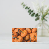 Pumpkin Patch Oranje Harvest Garden Gourds Foto Visitekaartje (Staand voorkant)