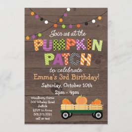 Pumpkin Patch Party Invitation Kaart
