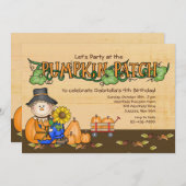 Pumpkin Patch Party Invitation Kaart (Voorkant / Achterkant)