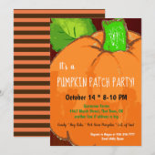 Pumpkin Patch Party Invitation Kaart (Voorkant / Achterkant)
