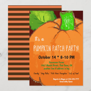 Pumpkin Patch Party Invitation Kaart