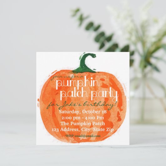 Pumpkin Patch Party Kaart (Staand voorkant)