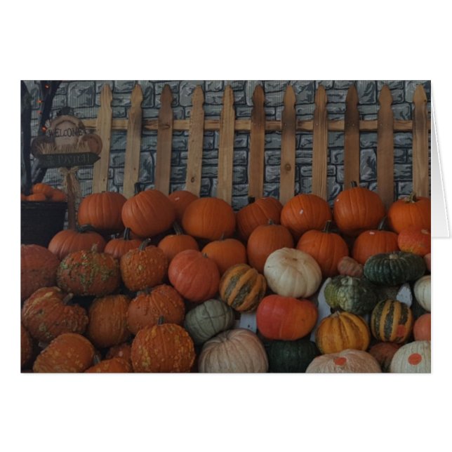 Pumpkin Patch Photo Holiday Postage Stamps (Voorkant Horizontaal)