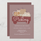 Pumpkin Patch Pumpkins Picking Flyer Kaart (Voorkant / Achterkant)