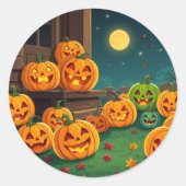 Pumpkin Patch Ronde Sticker (Voorkant)