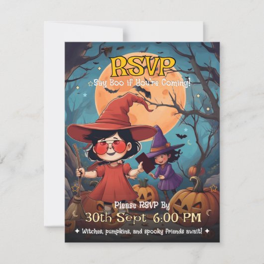 Pumpkin Patch RSVP - Kinder Halloween Kaartje (Voorkant)