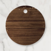 Pumpkin Patch Rustic String Lights Baby shower Bedankjes Labels (Achterkant)