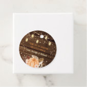 Pumpkin Patch Rustic String Lights Baby shower Bedankjes Labels (In situ)