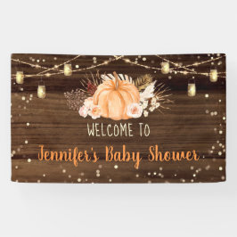 Pumpkin Patch Rustic String Lights Baby shower Spandoek
