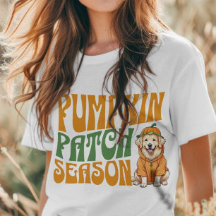 Pumpkin Patch Season Golden Retriever Herfst Shirt