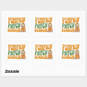 Pumpkin Patch Seizoen Golden Retriever Herfst Vierkante Sticker (Vel)