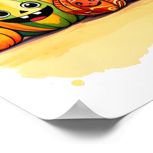 Pumpkin Patch Smiles Poster (Hoek)