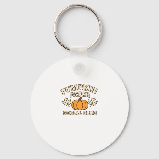 Pumpkin Patch Social Club � Cozy Autumn Aesthetic  Sleutelhanger (Voorkant)