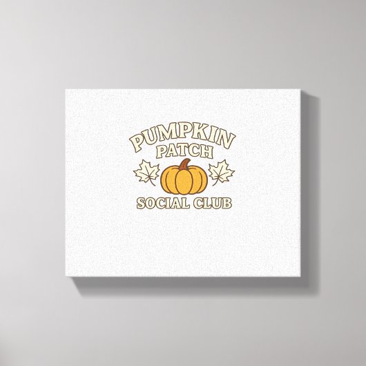 Pumpkin Patch Social Club – Gezellige herfst esthe Canvas Afdruk (Voorkant)