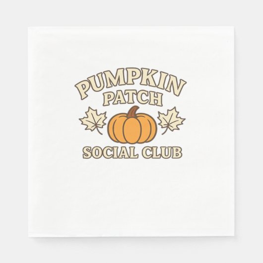 Pumpkin Patch Social Club – Gezellige herfst esthe Servet (Voorkant)