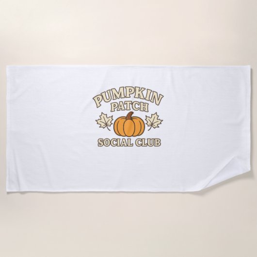 Pumpkin Patch Social Club – Gezellige herfst esthe Strandlaken (Voorkant)