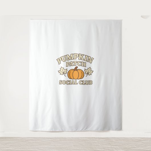 Pumpkin Patch Social Club – Gezellige herfst esthe Wandkleed (Voorkant)
