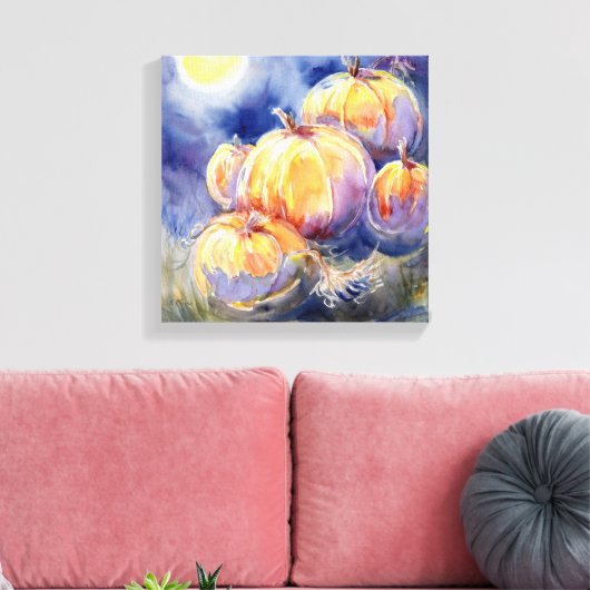 "Pumpkin Patch" — Stretched Canvas afdrukken (Insitu (Woonkamer))