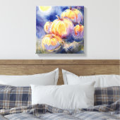 "Pumpkin Patch" — Stretched Canvas afdrukken (Insitu (Slaapkamer))