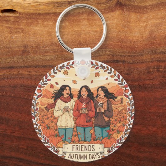 Pumpkin Patch Trio Icon | Friends Autumn Vibes  Sleutelhanger (Voorkant)