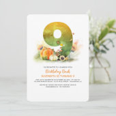 Pumpkin Patch Verjaardags Bash Herfst Uitnodiging (Staand voorkant)