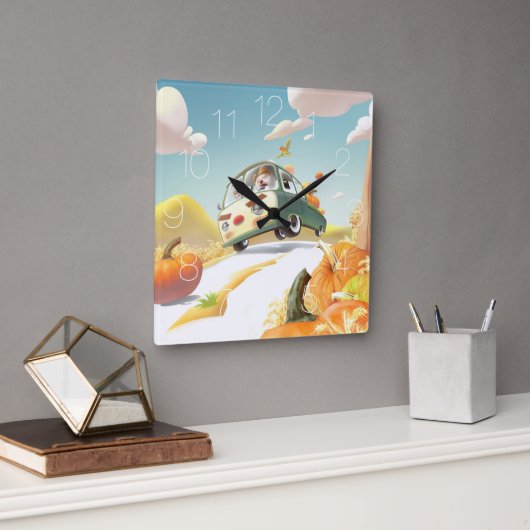 Pumpkin Patch Vierkante Klok (Kantoor)