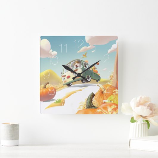 Pumpkin Patch Vierkante Klok (Huis)