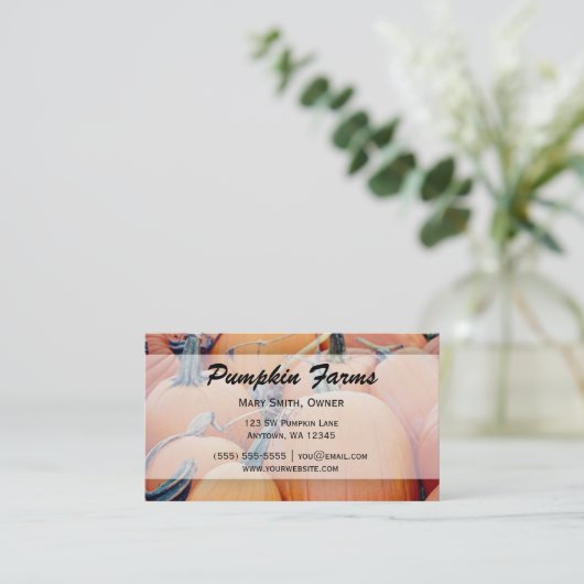 Pumpkin Patch Visitekaartje (Staand voorkant)