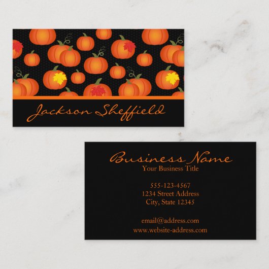 Pumpkin Patch Visitekaartje (Voorkant / Achterkant)