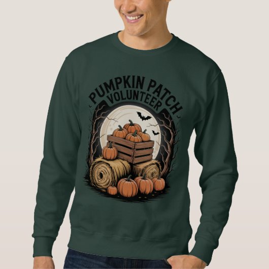 Pumpkin Patch Vrijwilliger Halloween Trui (Voorkant)