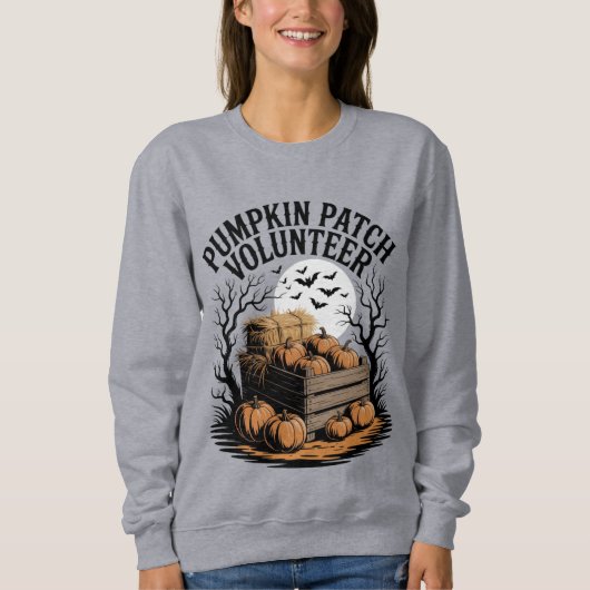 Pumpkin Patch Vrijwilliger Halloween Trui (Voorkant)