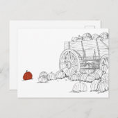 Pumpkin Patch Wagon Briefkaart (Voorkant / Achterkant)