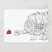 Pumpkin Patch Wagon Briefkaart (Voorkant)
