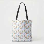 Pumpkin Patch Wagon Pattern Blue Oranje Tote Bag (Voorkant)
