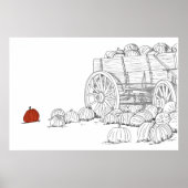 Pumpkin Patch Wagon Poster (Voorkant)