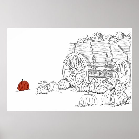 Pumpkin Patch Wagon Poster (Voorkant)
