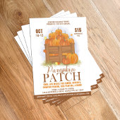Pumpkin Patch Waterverf Pumpkins Herfst Event Flyer