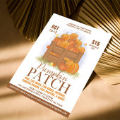 Pumpkin Patch Waterverf Pumpkins Herfst Event Flyer