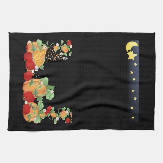 Pumpkin Patch Witch Theedoek (Horizontaal)